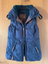 NAKETANO Steppweste Outdoor Blau XS Innenfutter Doppelzipper Armlos