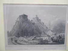 Original Stahlstich „Trencseny - Trentschin“ J. Richter/L. Rohbock ~ 1840 Jahre