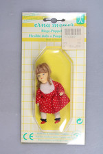 Vintage Erna Meyer Biegepuppe kleines Mädchen 80er Puppenhaus Puppe 7,5cm