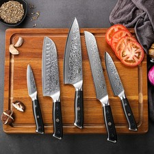 5Stk Kochmesser Santoku