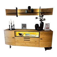 Musterring Wohnwand Giulia Wildeiche Massiv Soft Gebürstet Gestell 