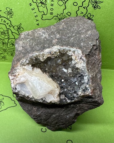 Quarz amethyst calcit geode - amethyst,