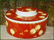 Große runde Gebäckdose Porzellan Seltmann Holiday Christmas Wonderland Ø 24 cm🦌