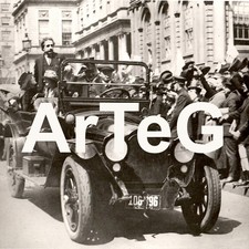 Abzug eines Presse Fotos um 1921 Albert Einstein New York Parade Nobelpreis