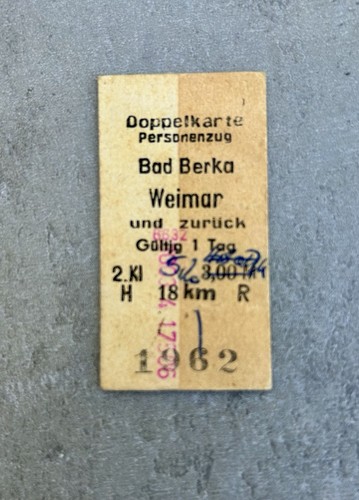 Alte fahrkarte bad berka - alte,