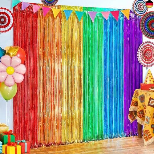 Lametta vorhang regenbogen - lametta,