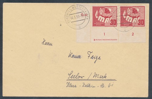 Ddr fernbrief mit f - fernbrief, me.f