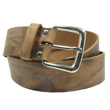 Ledergürtel 5 cm breit natur aus eigener Fertigung Büffelleder Bundweite messen