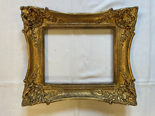 Prunk Bilderrahmen alt gold Holz Typ Barock Belgien um 1960 Falz: 31x25 T2