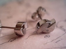 Edelstahl ohrstecker - edelstahl, 1