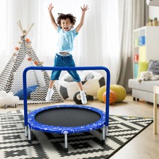 Ø92cm Kindertrampolin von 3-10 Jahre mit Griff Fitness bis 150kg