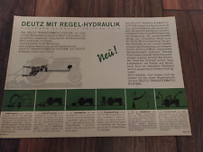 Original Prospekt Deutz Regel-Hydraulik Transfermatic-System Traktor