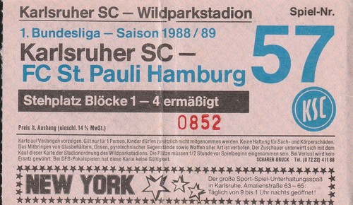 Ticket karlsruher fc st - ,