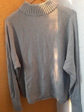 Grauer Kimono Pullover aus Bio Baumwolle Gr. 38  40 Oversize Kurz