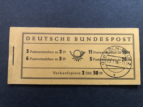 Bund 1955 heuss markenheftchen - heuss,