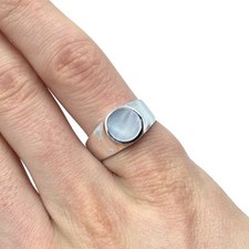 925 Silver Ring Round Signet