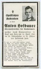Sterbebild death card