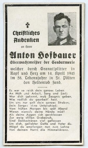 Sterbebild death card
