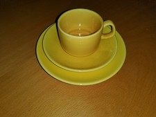1 Gedeck gelb aus Melitta Kinderservice 60er Jahre aus braun/gelben Service 