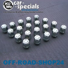 Radmuttern STAHL-FELGEN M12x1,50 SW19 verzinkt - alle OFF-ROAD-Fahrzeuge 24 Stk