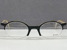 Joop Brille Herren Damen rund schwarz Beige Halbrand kleine Gläser