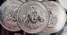 Minty - Silbermünze 2 oz 9999 Fine Canadian Smilodon Sabre-Tooth Tiger 2023