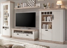 Wohnwand Pinie weiß / Oslo