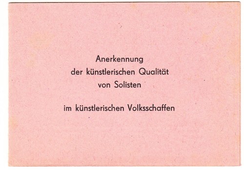 Ddr urkunde ausweis blanko - ddr,