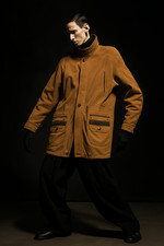 Armani Herren Ziegenleder Parka Camel Gr. L/XL Vintage 90er Winterjacke