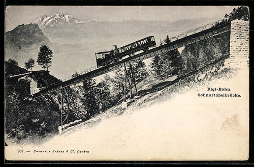 Ansichtskarte rigi bahn - ansichtskarte, rigi-bahn