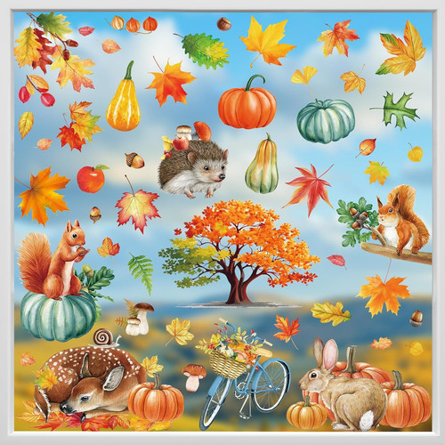 Herbst fensterbilder deko - herbst,