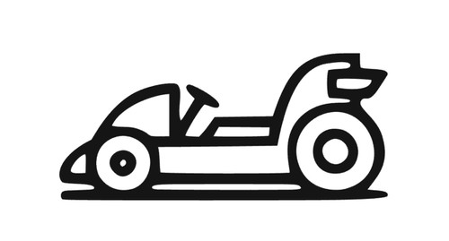 Kart aufkleber sticker auto - go,
