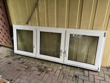 Kunststoff-Fensterelement B2400xH850, 3xDreh-Kipp Beschläge,doppelt verglast