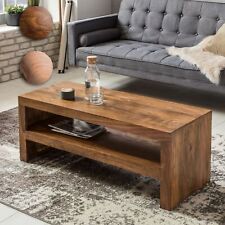 FineBuy Couchtisch Holz Wohnzimmertisch Massiv 110cm Holztisch Beistelltisch