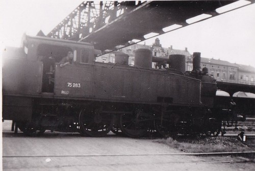 Foto dampflok 283 - foto, bw