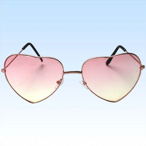 Rosa herzbrille mit - rosa,