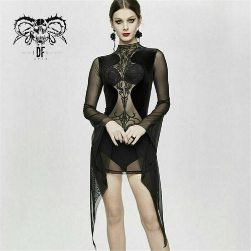Punk rock black long - black,