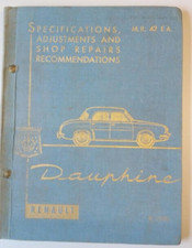 Renault Dauphine english Shop Manual, Werkstatthandbuch Original near mint