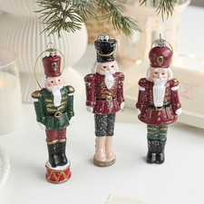 Bunter Nussknacker Ornament für Weihnachtsbaum und Adventskranz Deko