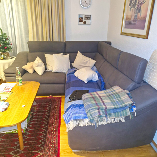 Graues ecksofa wohnlandschaft - ecksofa,