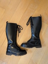 Alpha London 20 Loch Stiefel Schwarz Kaum Getragen Gr 39