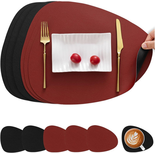Runde tischsets leder - runde,