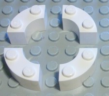 Lego Brick 1x2 Round White 4