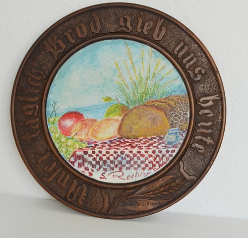 Vintage wandteller holz - vintage,