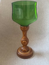 Verkaufe Grüne Glasvase Kelch