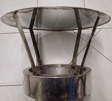 Regenhaube, Regenhut Edelstahl doppelwandig Ø 250 mit Mündungsabschluss