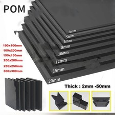 POM Platte Stärke 2 -50mm Wählbar Zuschnitt POM Kunststoffplatte Platten Schwarz