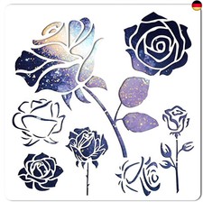 GORGECRAFT Große Rose Blume Schablonen Zum Malen Auf Holz Wand Boden Leinwand 