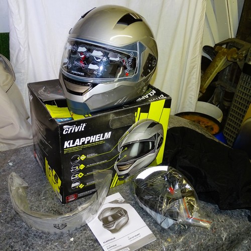 Crivit klapphelm silber neu - klapphelm, xl