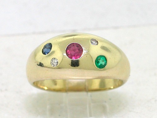 Ring 585 gelbgold 14kt rubin - 14kt,